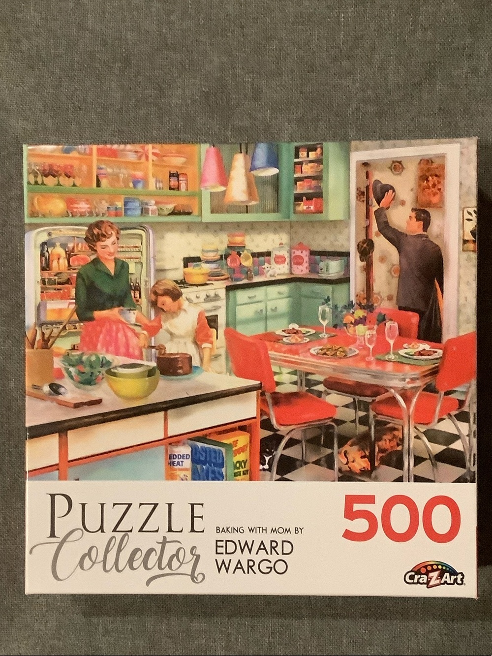 Puzzle Collector 500-Piece ‘Baking with Mom’ by Edward Wargo Jigsaw Puzzle